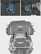 Bolso para moto Rhinowalk expandible de 50 a 70 lt - Impermeable y resistente  - Miniatura 6