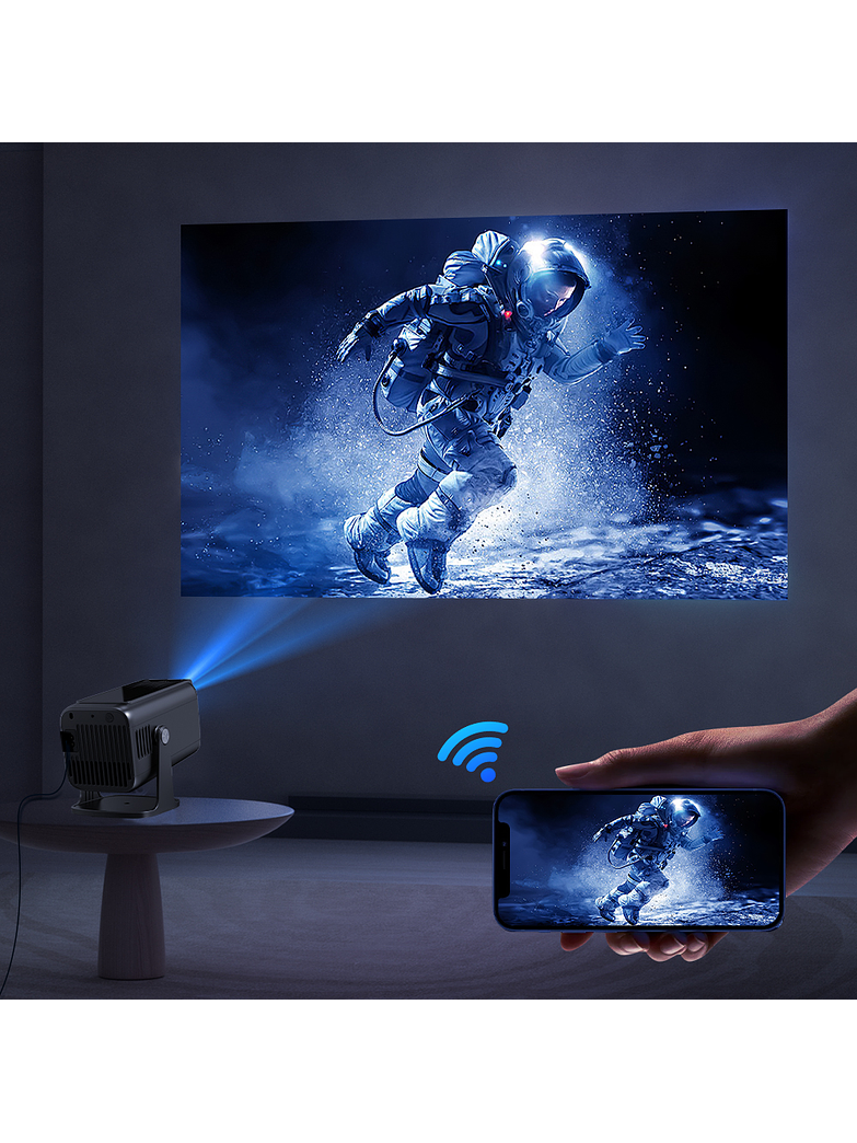 Proyector Portátil HY320 Pro-Max – Full HD 1080P con Google TV y Altavoces Integrados 6