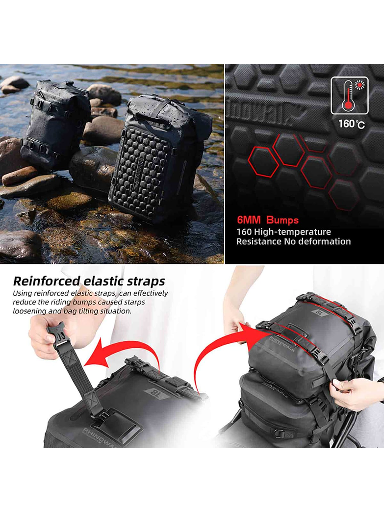 Bolso Impermeable Rhinowalk 15  litros (DESCUENTO PREVENTA 10% - ENTREGAS MEDIADOS NOVIEMBRE) 9