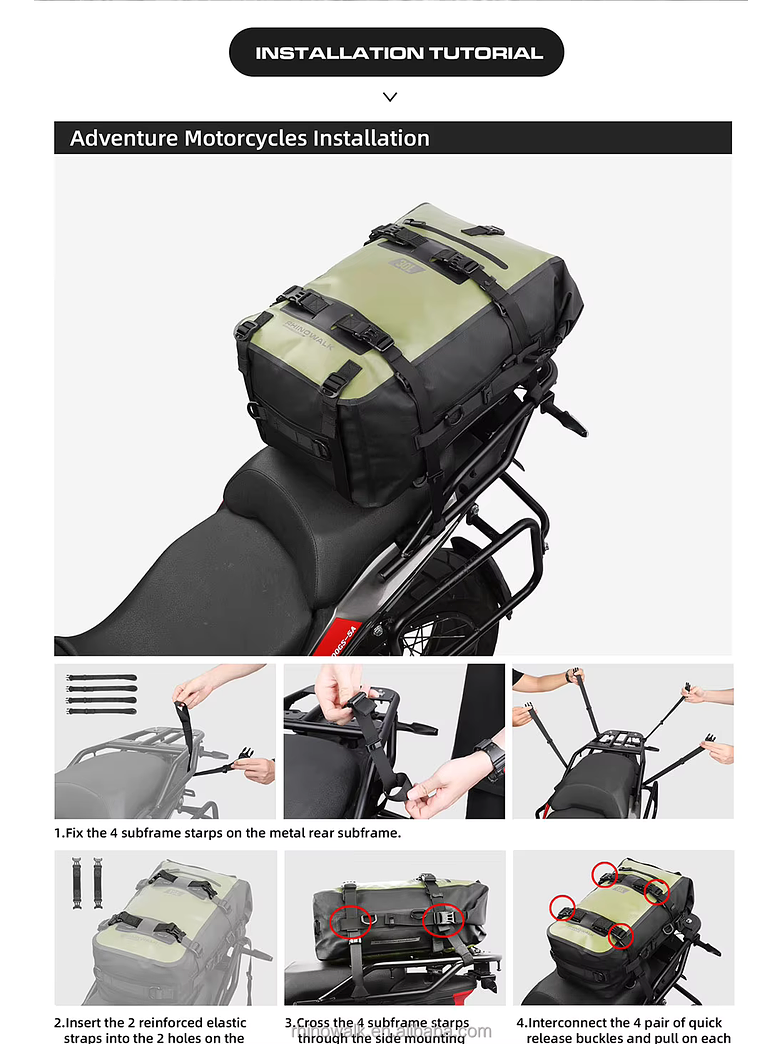 Bolso Impermeable Rhinowalk 30  litros (DESCUENTO PREVENTA 10% - ENTREGAS MEDIADOS NOVIEMBRE) 6