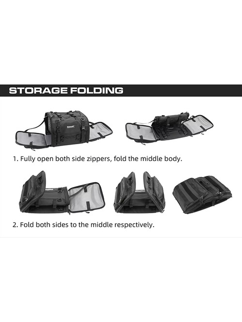 Bolso De Cola Para Moto Rhinowalk Mt4026 De 19 A 26lts 3