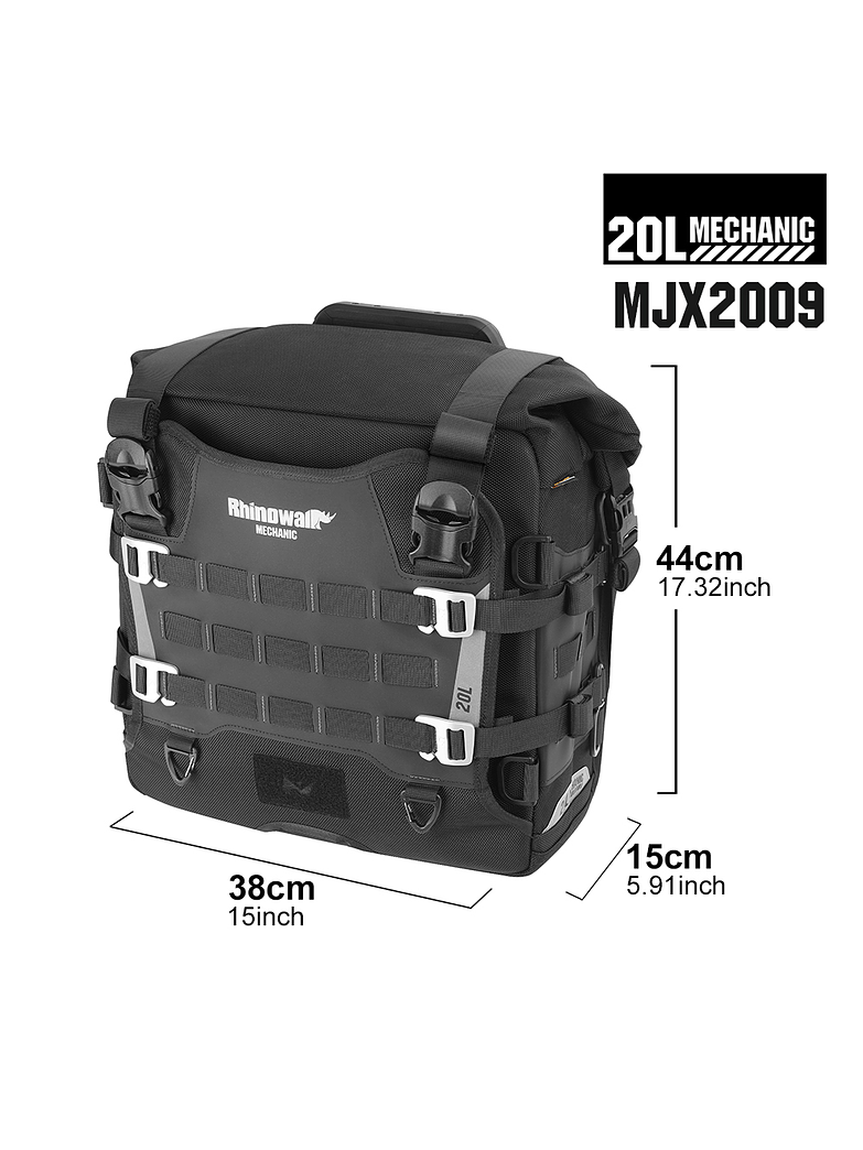 Bolsa Lateral de Motocicleta Rhinowalk 20L 