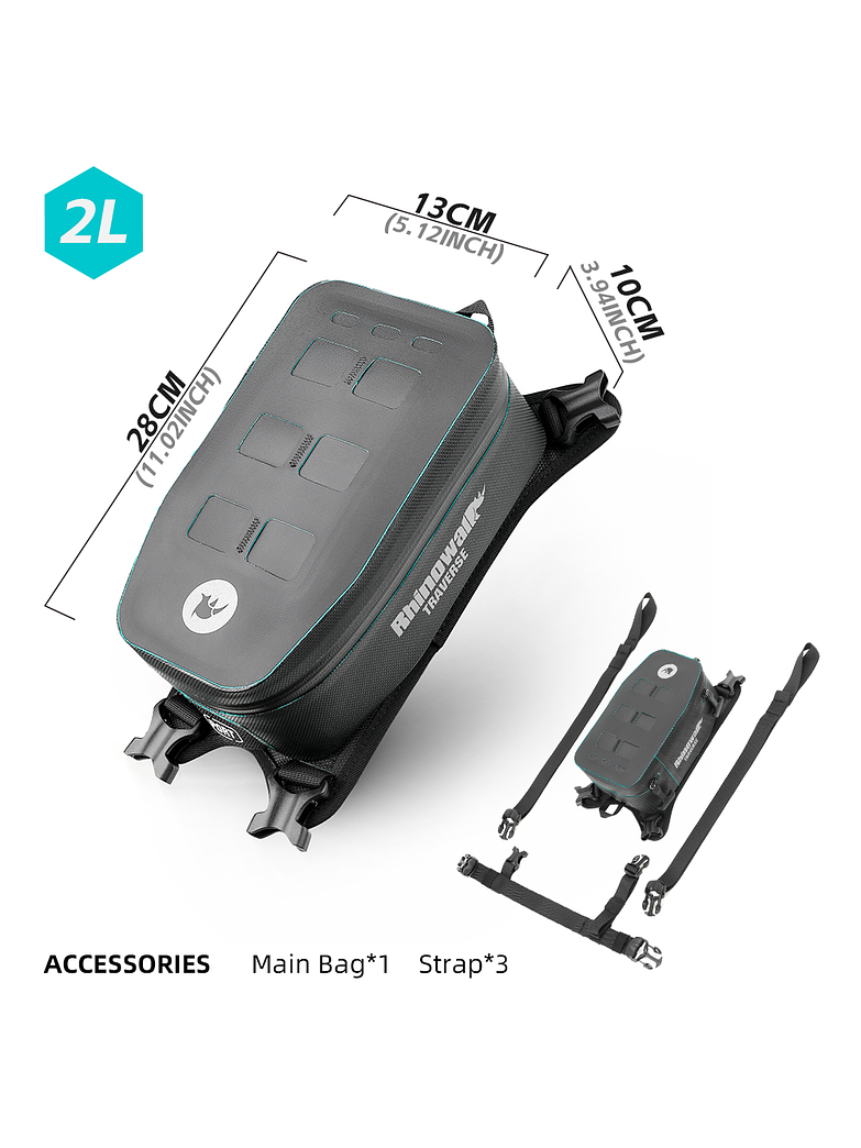 Bolso de Estanque Rhinowalk 2L Compact Tank Bag 3