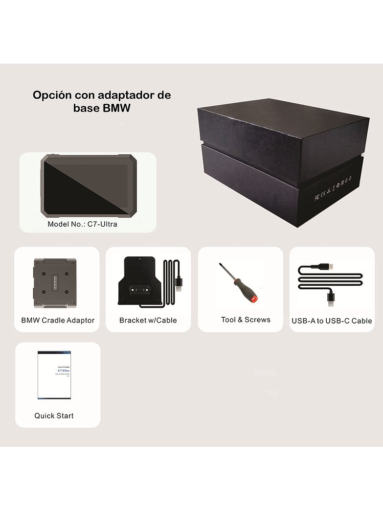Pantalla para Moto GPS, C7 ULTRA - OPEN BOX  7