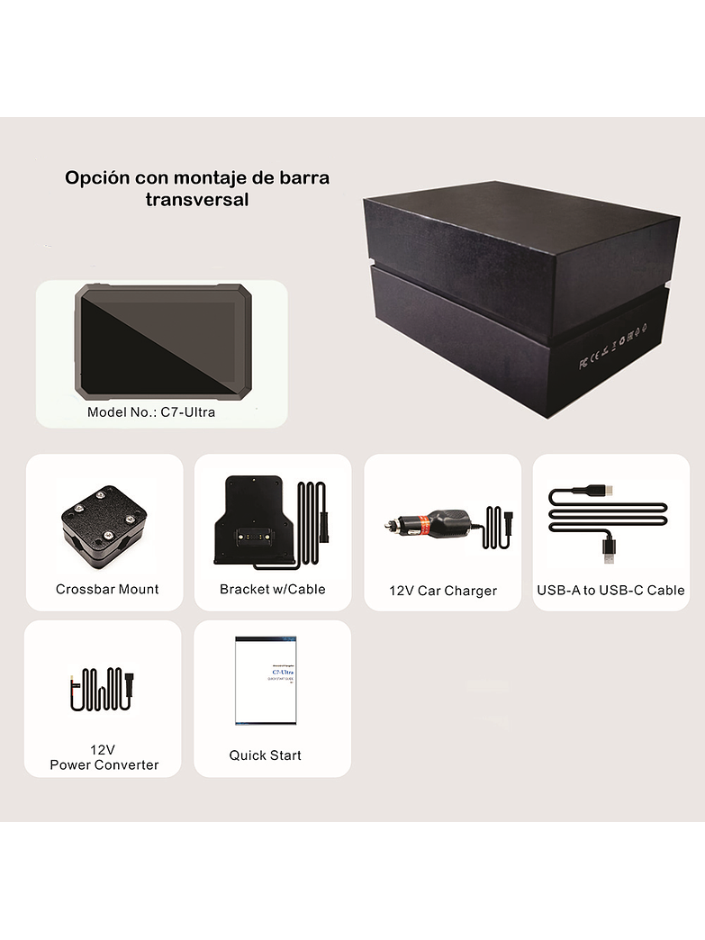 Pantalla para Moto GPS, C7 ULTRA - OPEN BOX  8