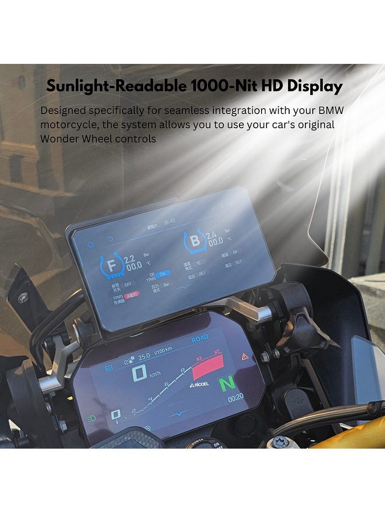 Pantalla para MOTOS BMW  C6 (PREVENTA / 10% OFF / entrega primera semana de abril) 7