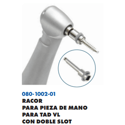 RACOR PARA PIEZA DE MANO PARA TAD VL CON DOBLE SLOT