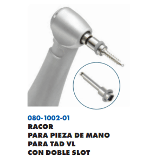 RACOR PARA PIEZA DE MANO PARA TAD VL CON DOBLE SLOT