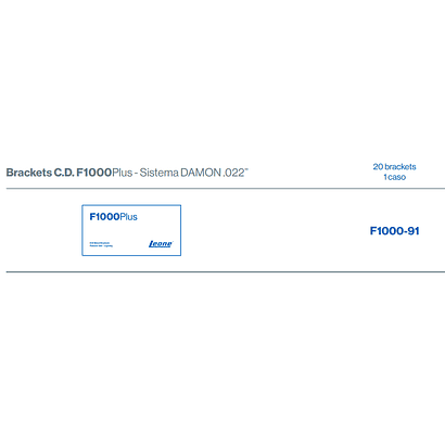 Brackets C.D. F1000Plus - Sistema DAMON .022” autoligado