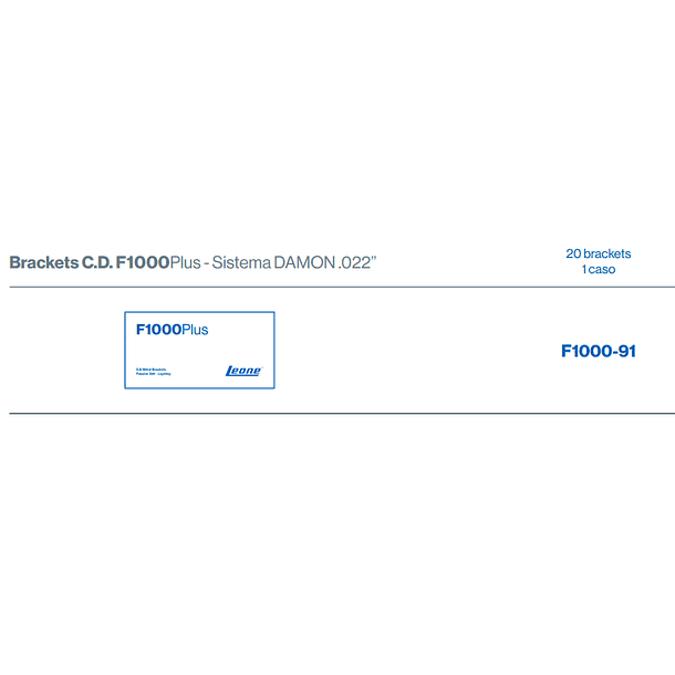 Brackets C.D. F1000Plus - Sistema DAMON .022” autoligado 1