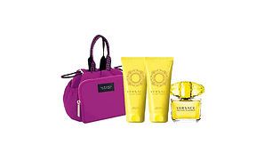 Perfume Versace Yellow Diamond Mujer Edt 90 ml / Body Lotion 100 ml / Shower Gel 100 ml / Bolso Estuche