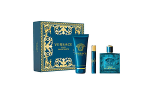 Perfume Eros Versace Hombre Edp 100 ml / 10 ml / Shower Gel 150 ml Estuche