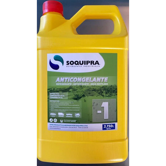 Soquipra coolant 1% Rojo 3.7lts