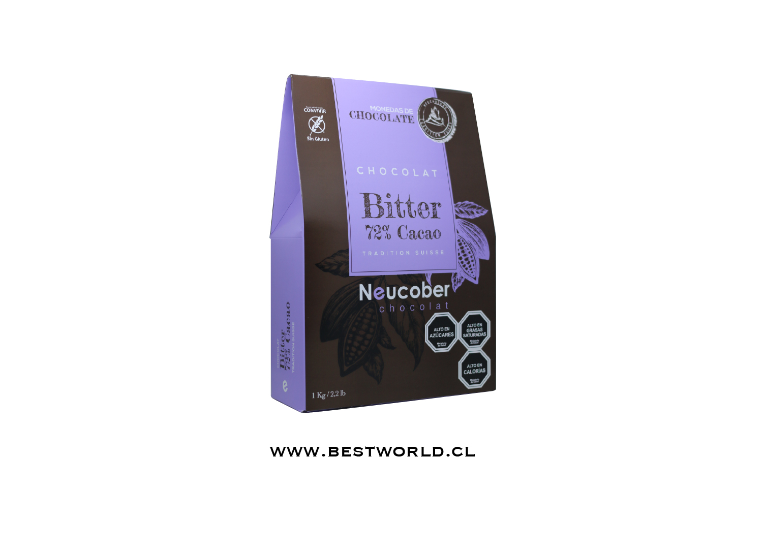 Chocolate Fino Neucober 1kg 72% Cacao Sin Gluten