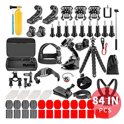 Kit 84 accesorios para GoPro y cámaras deportivas
