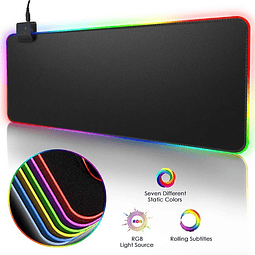 Mousepad Alfombrilla RGB gamer con luces 