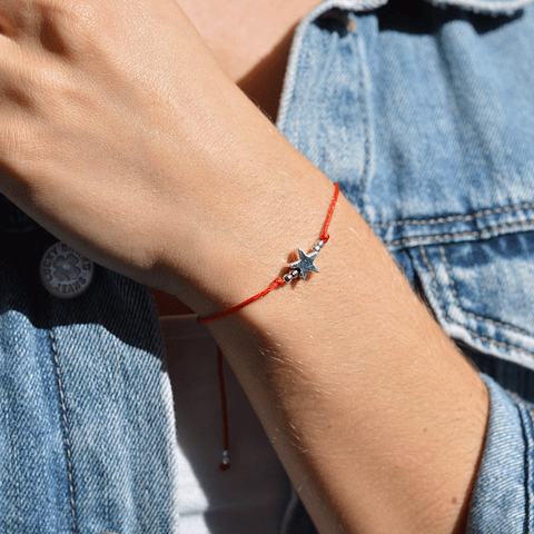 Pulsera Protectora Estrella Roja