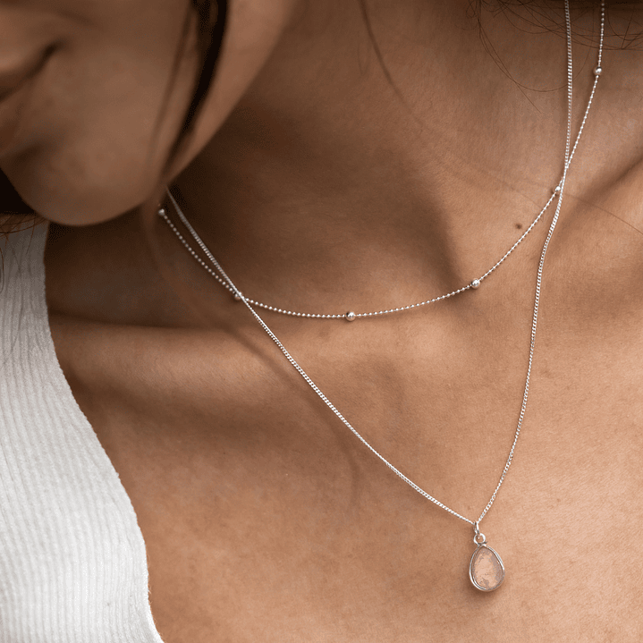 Collar Paz Cuarzo Rosado 2