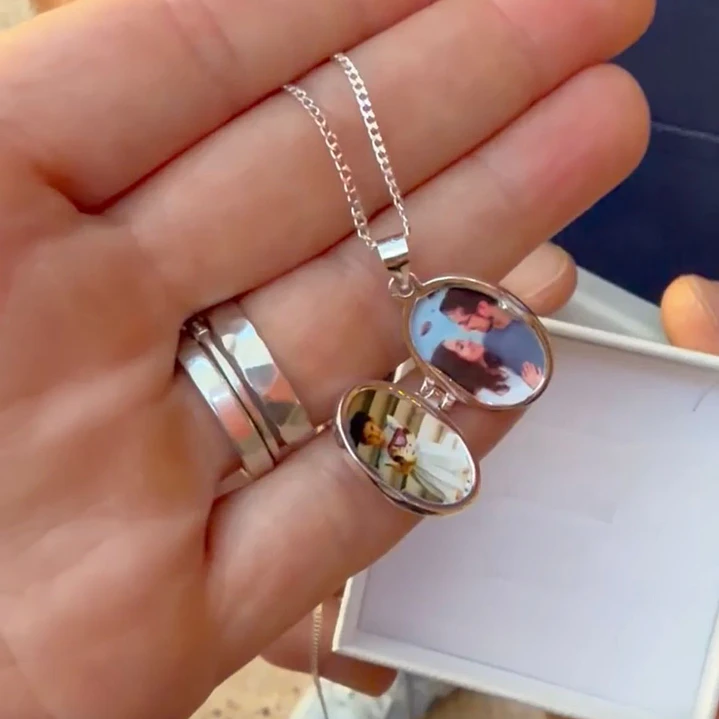 Collar Recuerdos Infinito + Personalización Fotos + Tarjeta Mensaje 2