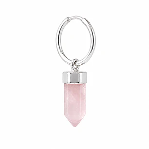 Argollas Cuarzo Rosado