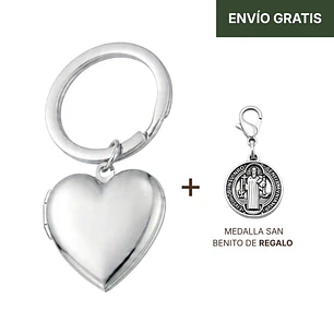 Llavero Recuerdos Corazón + Personalización Fotos + Packaging Regalo