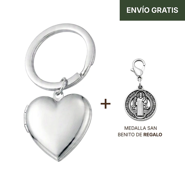 Llavero Recuerdos Corazón + Personalización Fotos + Packaging Regalo 1
