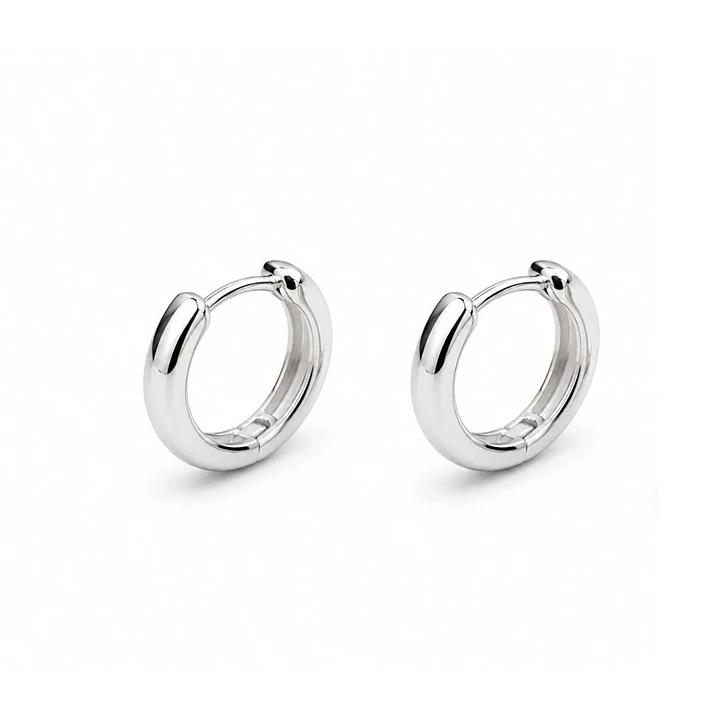 Argollas Bianca huggie 12 MM 1