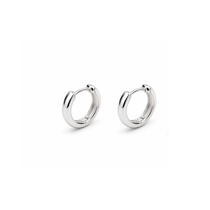 Argollas Bianca huggie 9 MM 1
