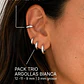 Pack Trío Argollas Bianca huggie - Miniatura 3