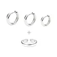 Pack Trío Argollas Bianca Huggies + Ear Cuff Bold - Miniatura 1