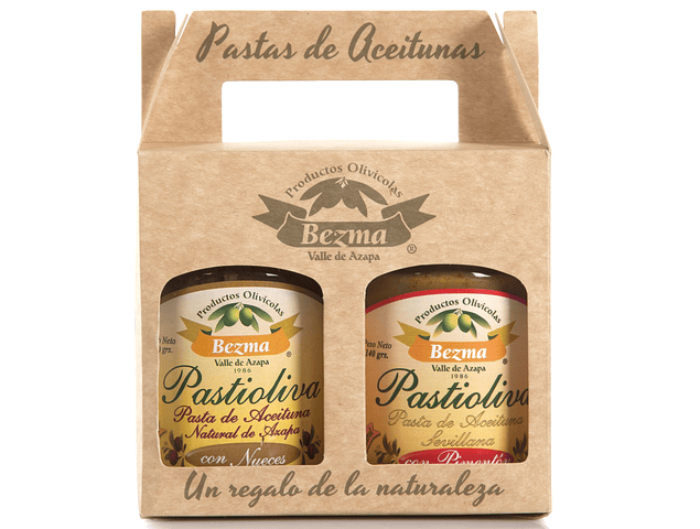 Pack Pastiolivas Natural con Nuez - Sevillana con Pimentón  .