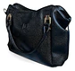 Cartera Luxher Elegante Moda Lujo Eco Cuero Mod. Osaka Negro Texturizado - Miniatura 2