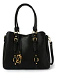 Allis Cartera Tipo Dos Asas Tres Divisiones Negro Negro - Miniatura 2