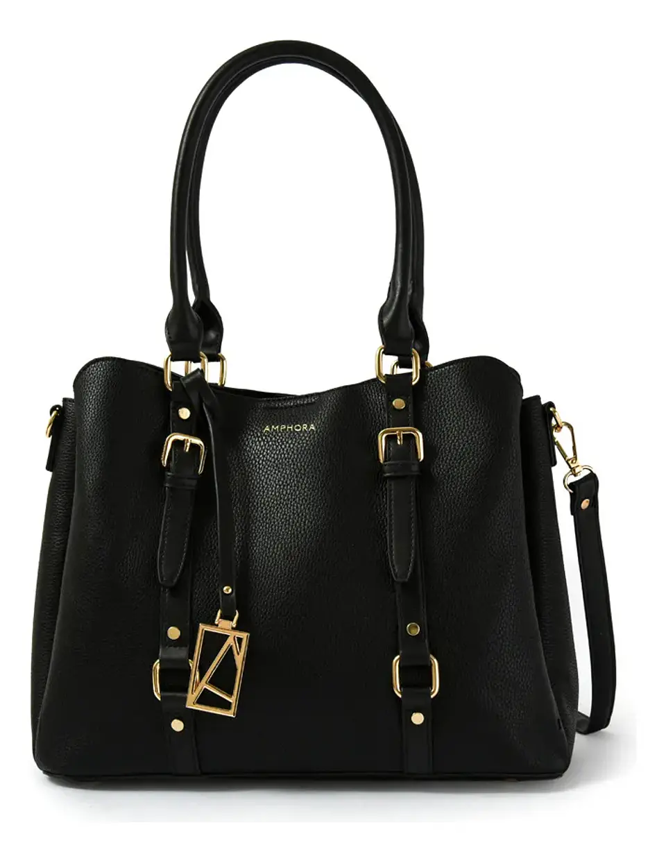 Allis Cartera Tipo Dos Asas Tres Divisiones Negro Negro 2