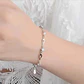 Pulsera De Plata Fina 925 Amatista Lila Púrpura Diámetro 17 cm - Miniatura 2