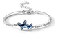 Pulsera Cristal De Swarovski Mariposa Rodinado Joya Mujer - Miniatura 1