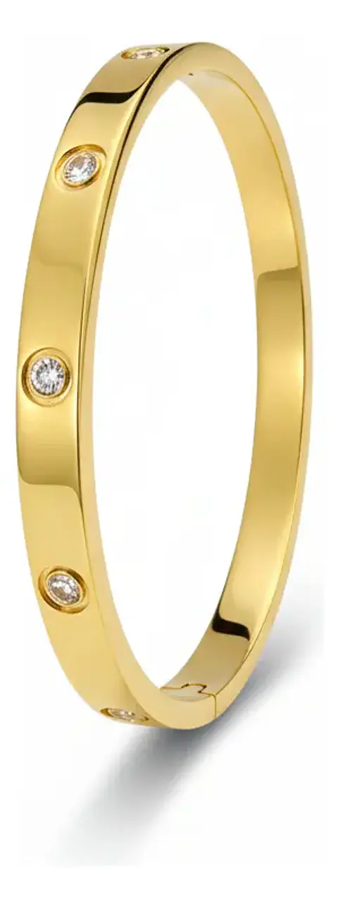 Pulsera Lujo Brazalete Amor Circones Chapado Oro 18k Orvia