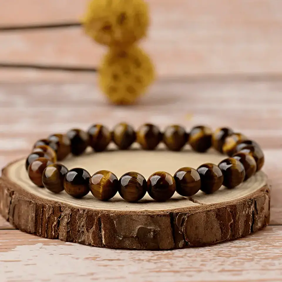 Pulsera Ojo De Tigre Piedra Natural Protección Unisex 2