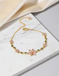 Pulsera Circonita Corte Elegante Chapada En Oro/plata - Miniatura 2