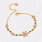 Pulsera Circonita Corte Elegante Chapada En Oro/plata - Miniatura 3