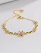 Pulsera Circonita Corte Elegante Chapada En Oro/plata - Miniatura 1
