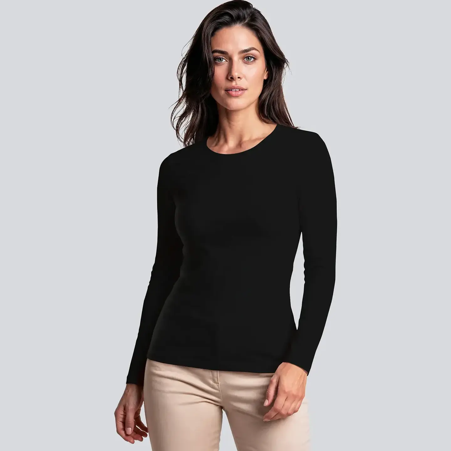 Polera Mujer Manga Larga 100% Algodon Premium 1