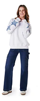 Jeans Naos Mujer Palazzo Cargo Azul Medio Azul - Miniatura 1