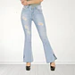 Jeans Flare Push Up Elasticado Calce Perfecto - Miniatura 1