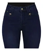 Jeans Flare Mujer Elasticado Tiro Alto Push Up Azul Marino - Miniatura 3