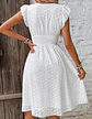 Vestido Hueco Con Escote En V Y Mangas Con Volantes - Miniatura 3
