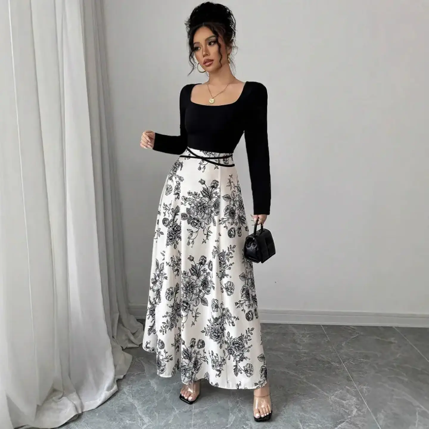 Vestido Largo Elegante E Informal De Manga Corta Para Mujer. 1