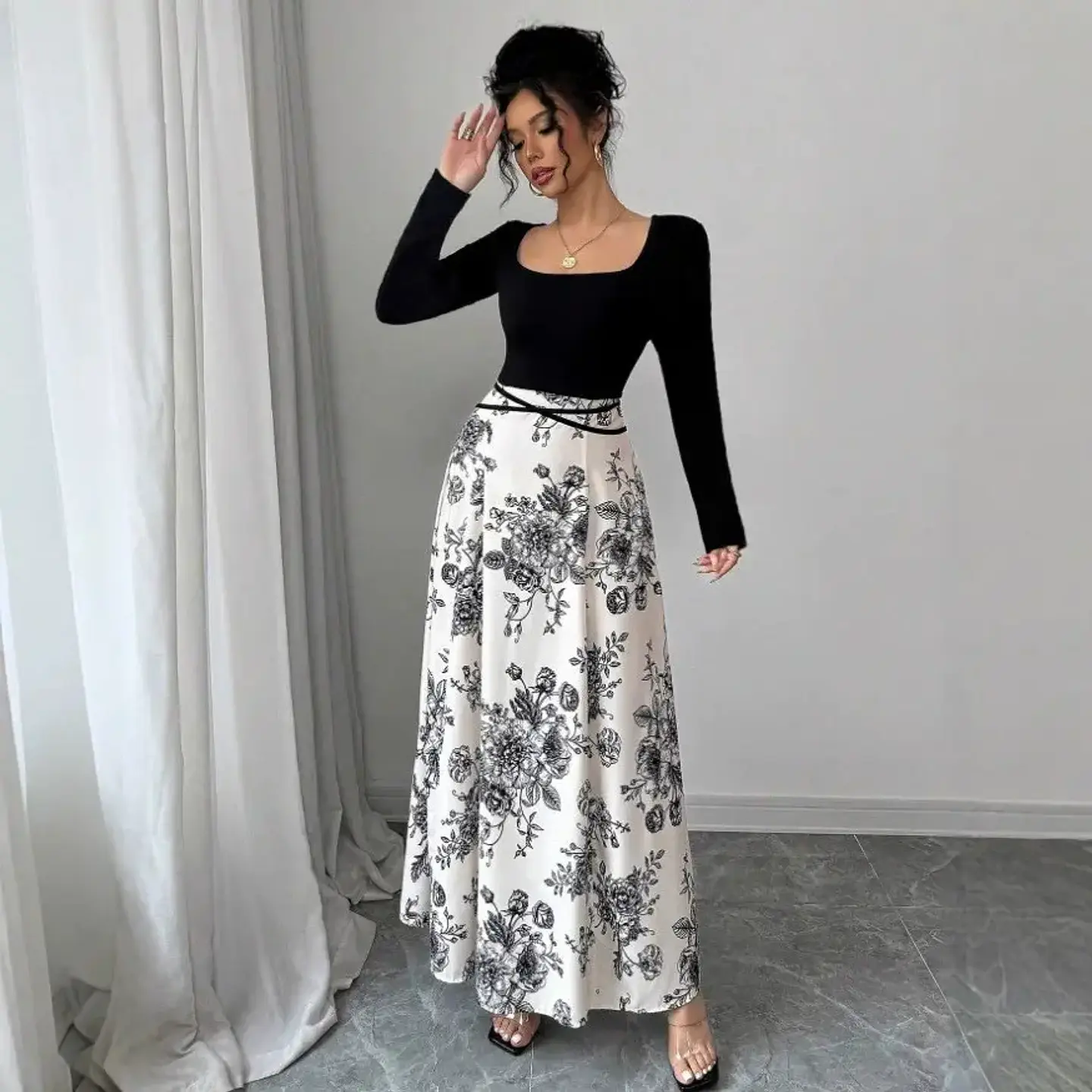Vestido Largo Elegante E Informal De Manga Corta Para Mujer. 2