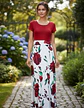 Vestido Casual Largo Con Estampado Floral Para Fiesta - Miniatura 1
