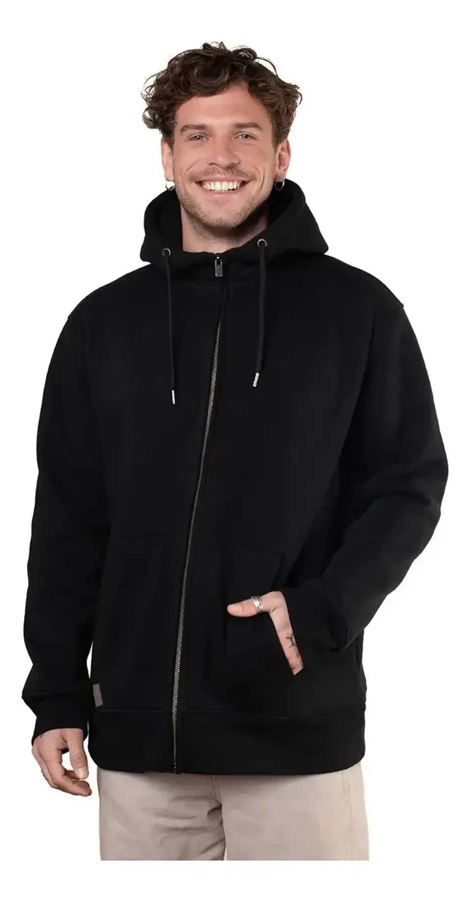 Polerón Con Capucha Y Cierre Ykk® Interior Polar Sherpa Algodón Orgánico Puelo De Lenga® 1